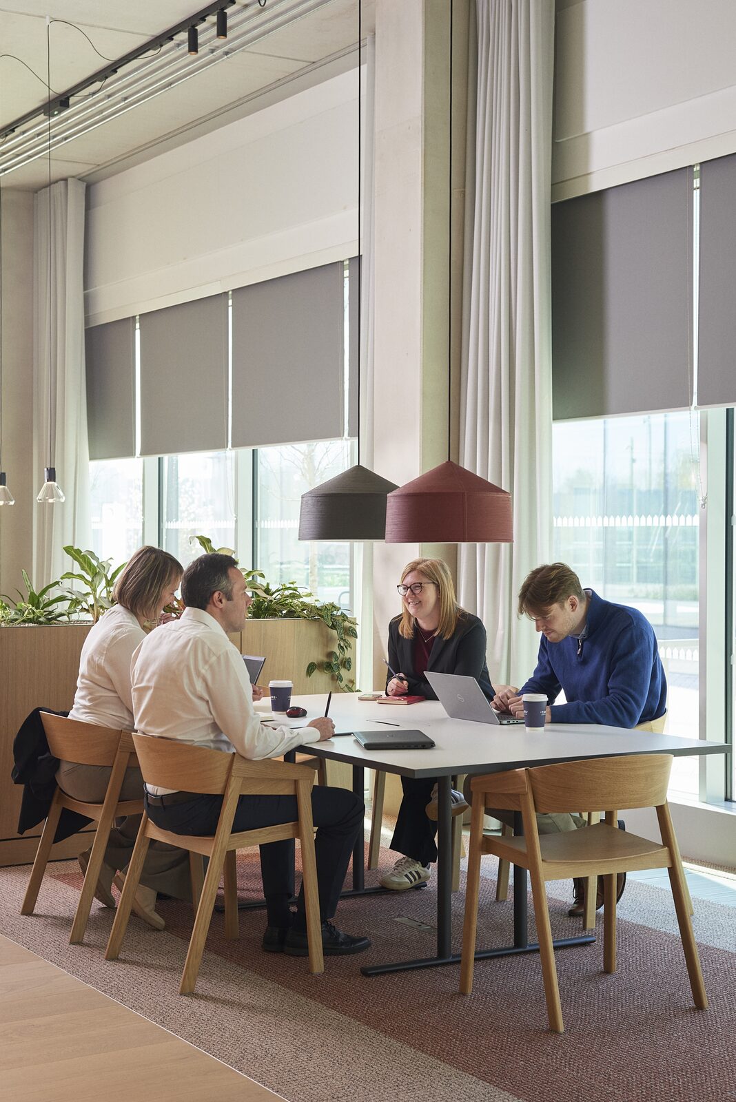 A team meeting in an Oxford North workspace